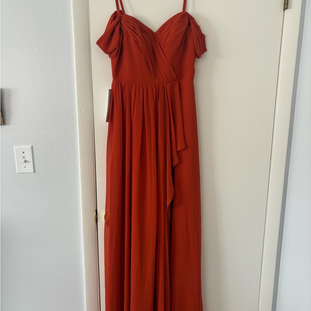 Azazie Lucie Paprika Bridesmaid Dress